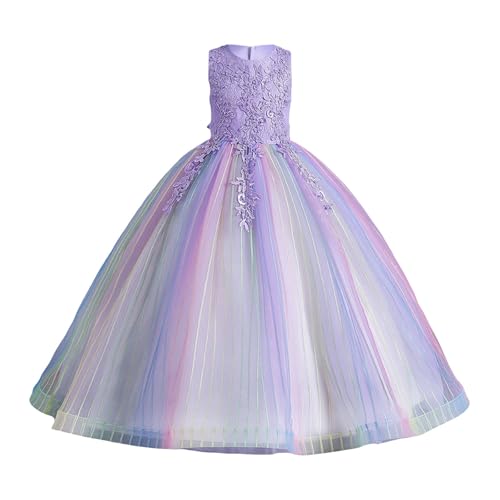Kleider Für Mädchen, Blumenmädchen Kleid Mädchen Lang Festliche Hochzeitskleid Taufkleid Kommunionkleid Hochzeit Erstkommunion Kleid Brautkleid Partykleid Elegant Ballkleid Prinzessin Kostüm von Rglashcier