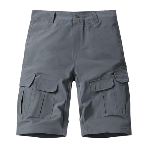 Rglashcier Herren Cargo Shorts, Kurze Hosen Herren Stretch Lässig Arbeitshose Vintage Leichte Cargohose Atmungsaktiv Outdoor Shorts Bermuda Hose Cargo 32 von Rglashcier