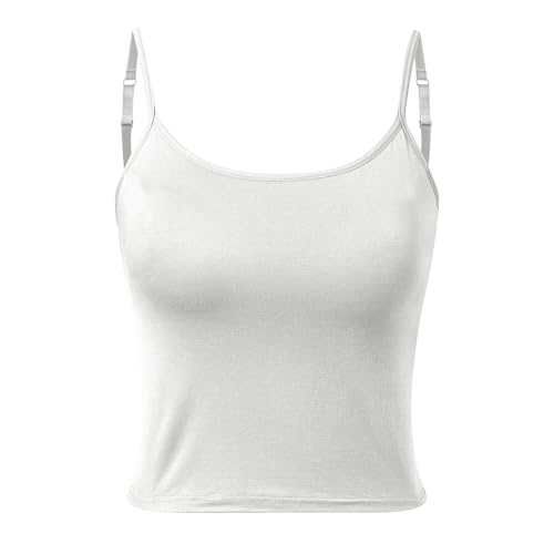 top mit integriertem BH, Basic Top Damen Mit Cups Tanktop BH Hemd Frauen Spaghettiträger Tops Bauchfreies Gym Unterhemd Trägertop Y2k T-Shirt Crop Oberteile Trägershirt top mit integriertem BH, Basic Top Damen Mit Cups Tanktop BH Hemd Frauen Spaghettiträger Tops Bauchfreies Gym Unterhemd Trägertop Y2k T-Shirt Crop Oberteile Trägershirt von Rglashcier