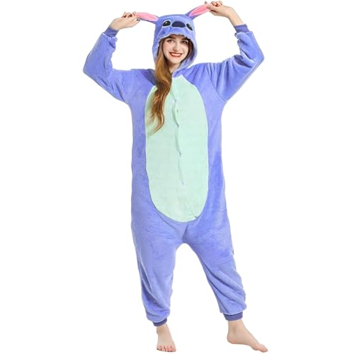 RhaThZey Tieroutfit Cosplay Jumpsuit Pyjamas Unisex Tierkostüme Kostüm Jumpsuit Onesie Tier Fasching Karneval Halloween kostüm Cosplay Schlafanzüge Erwachsene von RhaThZey