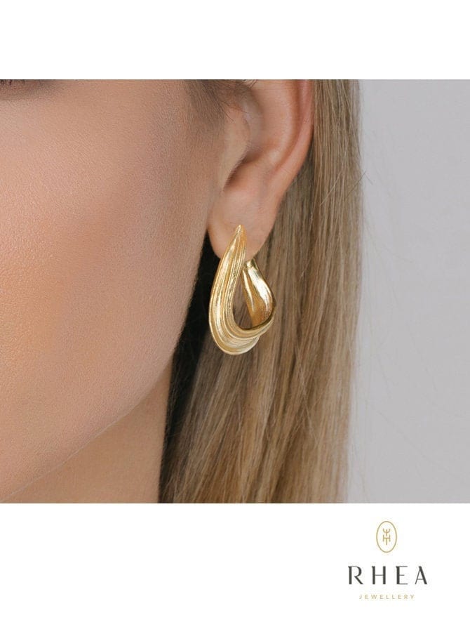 Anassa Ohrringe - Große Creolen, Jugendstil Ohrringe, Boho Geschenk Für Sie von RheaSecrets