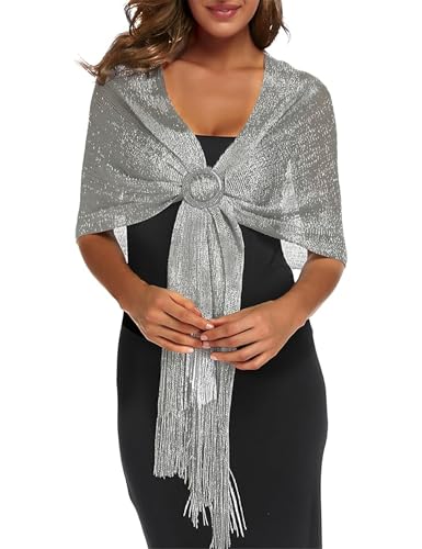 Rheane Schals und Tücher für Abendkleider, Schal für Damen, mit Schnalle, für Abendkleid, Party, Hochzeit, Party, Large von Rheane