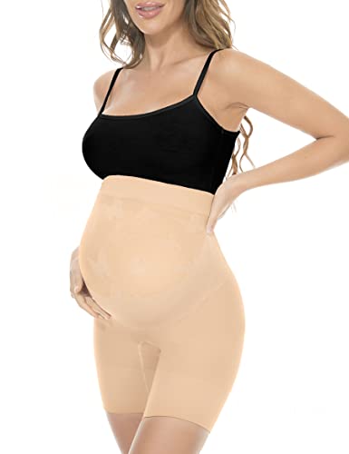 Rheane Premium Schwangerschafts-Shapewear für Umstandskleider/hohe Taille, Schwangerschaftsunterwäsche, verhindert Chaffing (S-3XL), Hautfarben, XL von Rheane