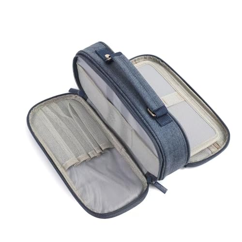 Rhimooay Federmäppchen 5 Fächer Großes Fassungsvermögen Mäppchen federtasche, federmappe Erwachsene für Schule & Büro - Marineblau Rhimooay Federmäppchen 5 Fächer Großes Fassungsvermögen Mäppchen federtasche, federmappe Erwachsene für Schule & Büro - Marineblau von Rhimooay