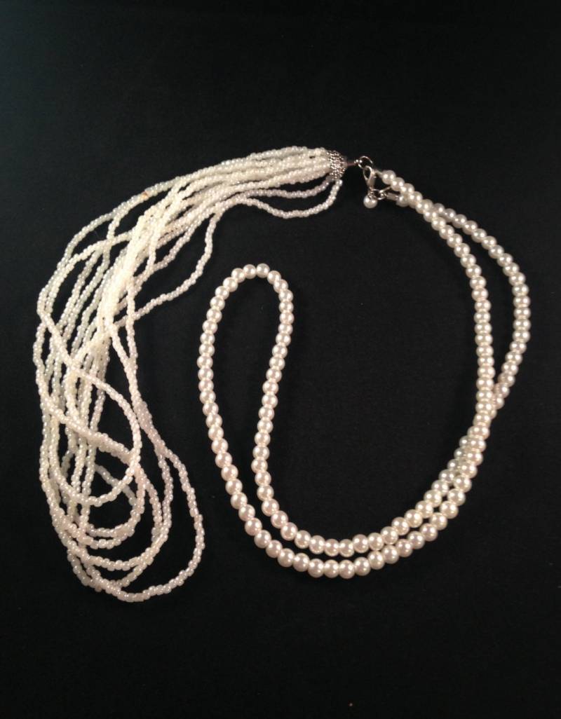 Icing Multi-strang | Seed Bead Quaste Kunstperle/Perlenkette | Weiß - 021Nl Icing Multi-strang | Seed Bead Quaste Kunstperle/Perlenkette | Weiß - 021Nl von RhinestoneCafe