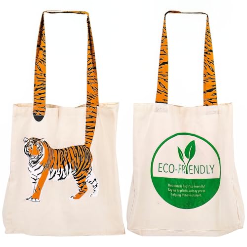 Rhode Island Novelty 40,6 cm große umweltfreundliche Canvas-Tasche mit Tigerschwanz Rhode Island Novelty 40,6 cm große umweltfreundliche Canvas-Tasche mit Tigerschwanz von Rhode Island Novelty