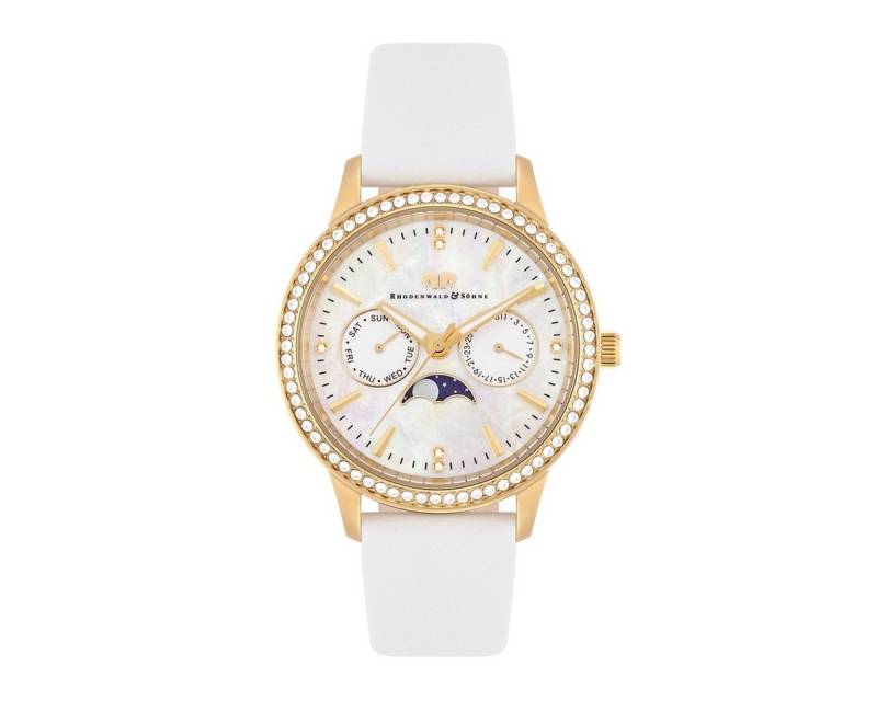 Rhodenwald & Söhne Multifunktionsuhr Amidala gelbgold, mit Quarzwerk von Rhodenwald & Söhne