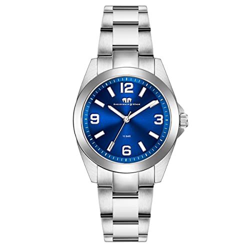 Rhodenwald & Söhne Damen Uhr analog Quarzwerk mit Edelstahl Armband Silber Gliederarmband 10010412 von Rhodenwald & Söhne