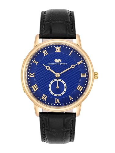 Rhodenwald & Söhne Herren Uhr analog Japan Quarzwerk mit Echtleder schwarz Armband 10010351 von Rhodenwald & Söhne