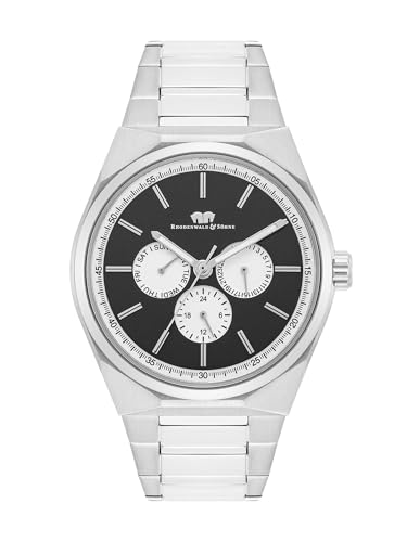 Rhodenwald & Söhne Herren Uhr analog Quarzwerk Multifunktion(en) mit Edelstahl Armband Silber 10010472 von Rhodenwald & Söhne