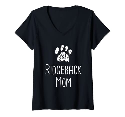 Damen Ridgeback Mom Design für Ridgebacks Rhodesian Ridgeback T-Shirt mit V-Ausschnitt von Rhodesian Ridgeback Owner African Lion Dog