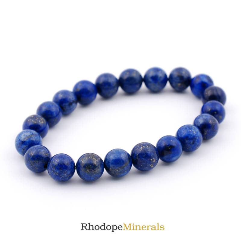 Lapis Lazuli Armband, Lazul Armband 8 Mm Perlen, Lazuli, Armbänder, Metaphysical Crystals, Geschenke, Kristalle, Perlenarmband von RhodopeMinerals