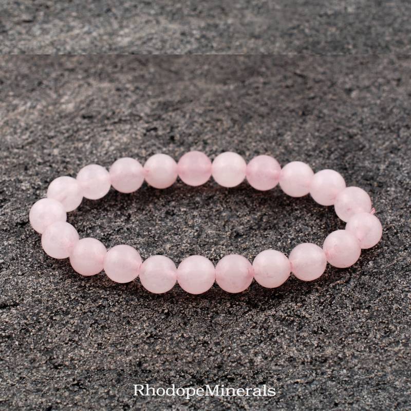 Rosenquarz Armband, Armband 8 Mm Perlen, Rosa Rosenquarz, Armbänder, Metaphysical Crystals, Perlenarmband Liebe, Geschenke, Edelsteine von RhodopeMinerals