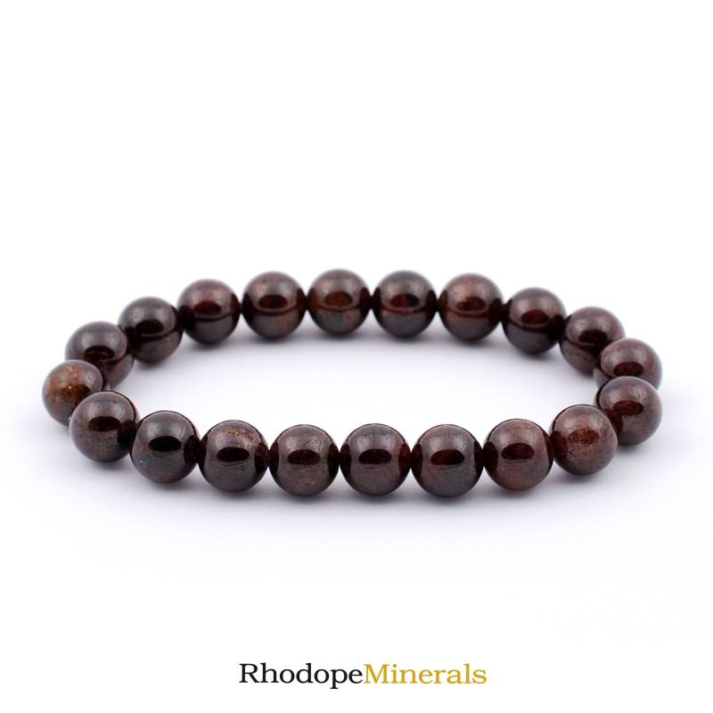 Roter Granat Armband, Armband 8 Mm, Perle, Kristalle, Geschenke, Minimalist Edelsteine von RhodopeMinerals