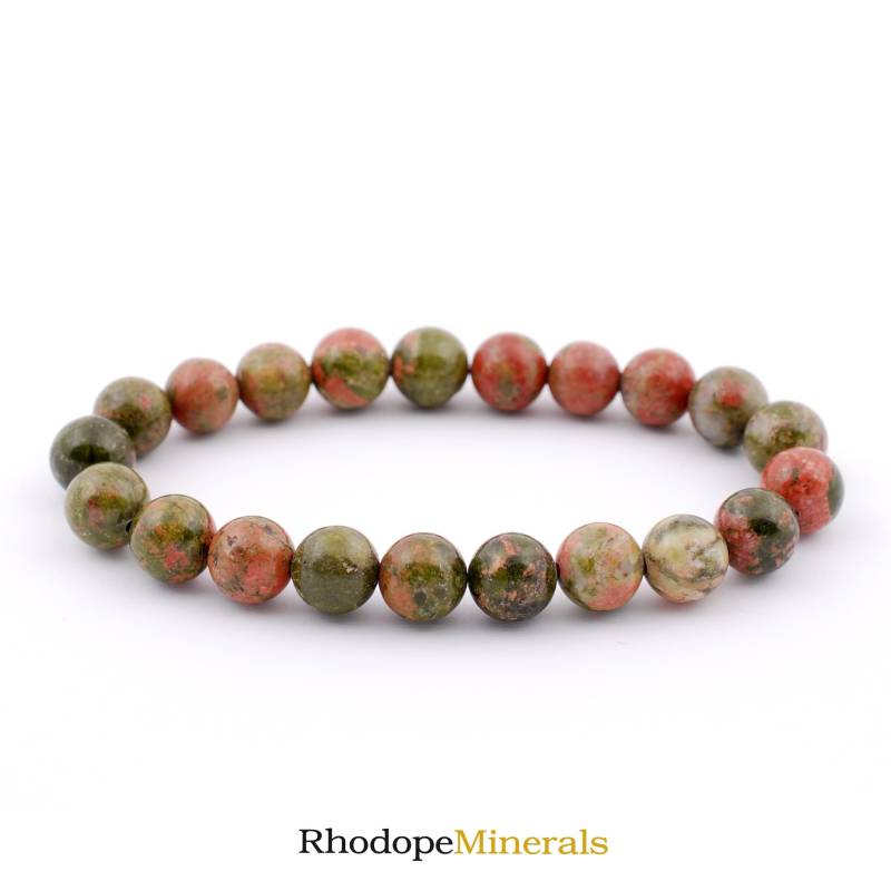 Unakit Armband, Armband 8 Mm Perlen, Unakit, Armbänder, Metaphysical Crystals, Geschenke, Kristalle, Edelsteine, Steine, Felsen von RhodopeMinerals