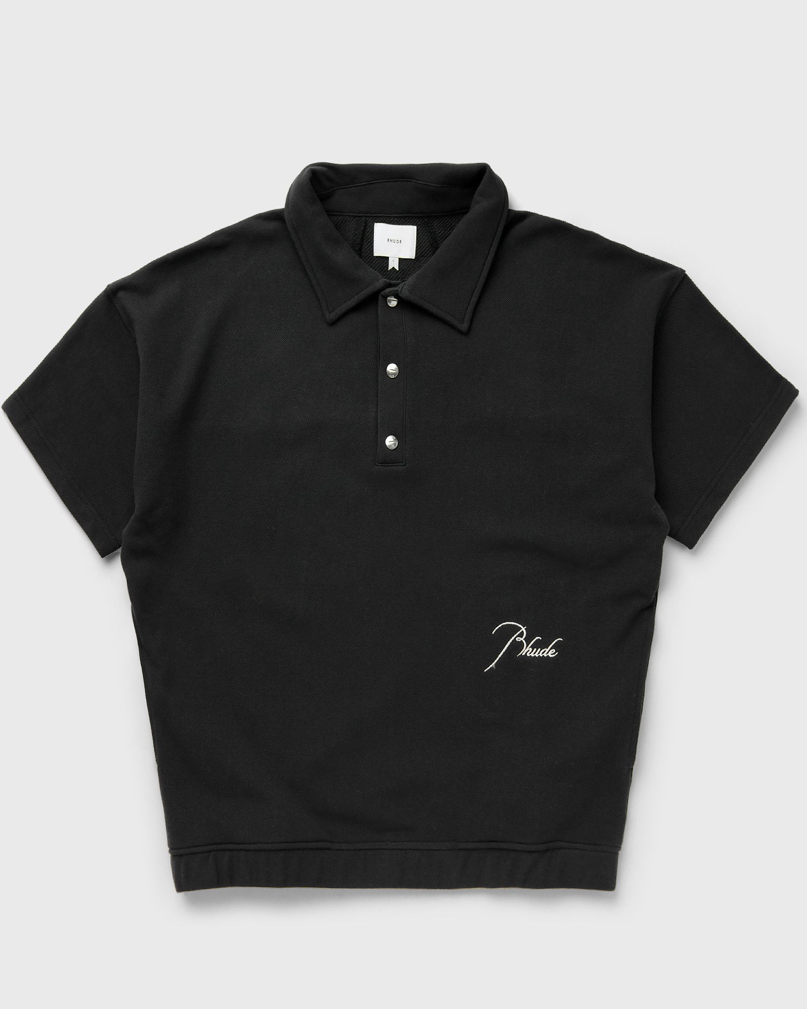 RHUDE PIQUE SNAP SHORT SLEEVE POLO men Polos black in Größe:M von Rhude