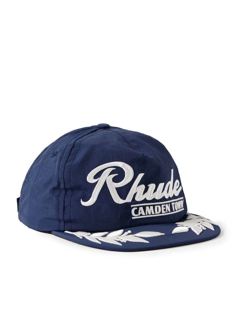 Rhude - Camden Town Logo-Embroidered Nylon Baseball Cap - Men - Blue von Rhude