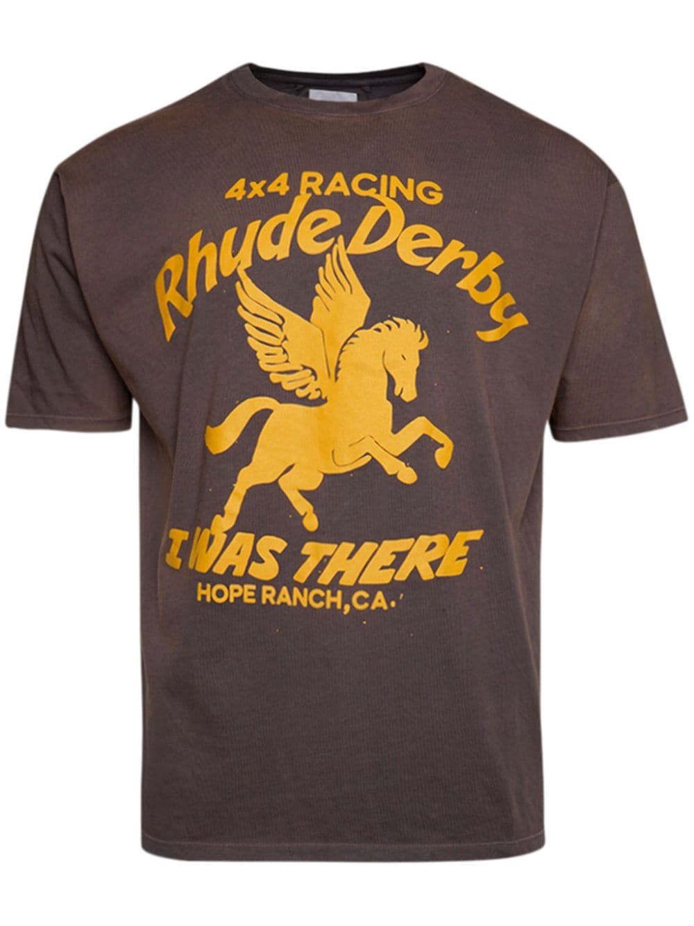 RHUDE Derby T-Shirt mit Logo-Print - Grau von RHUDE
