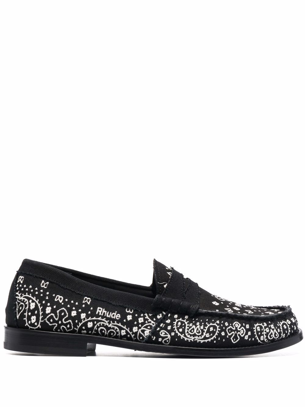 RHUDE Loafer mit Bandana-Print - Schwarz von RHUDE