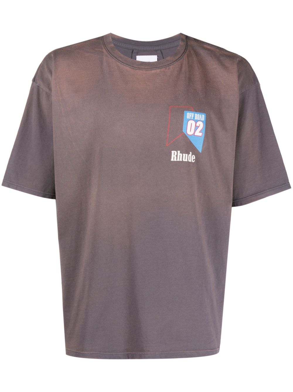 RHUDE T-Shirt mit "O2 Off-Road"-Print - Grau von RHUDE
