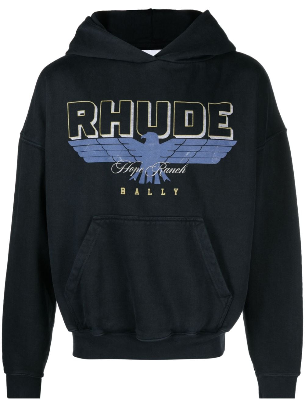 RHUDE Ranch Hoodie mit Logo-Print - Schwarz von RHUDE