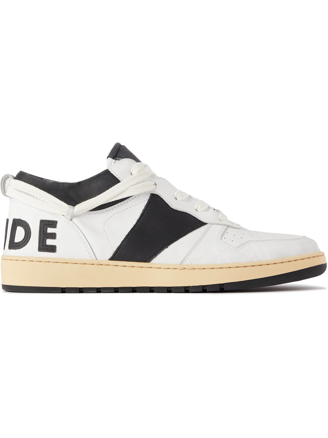 Rhude - Rhecess Colour-Block Distressed Leather Sneakers - Men - White - US 7 von Rhude