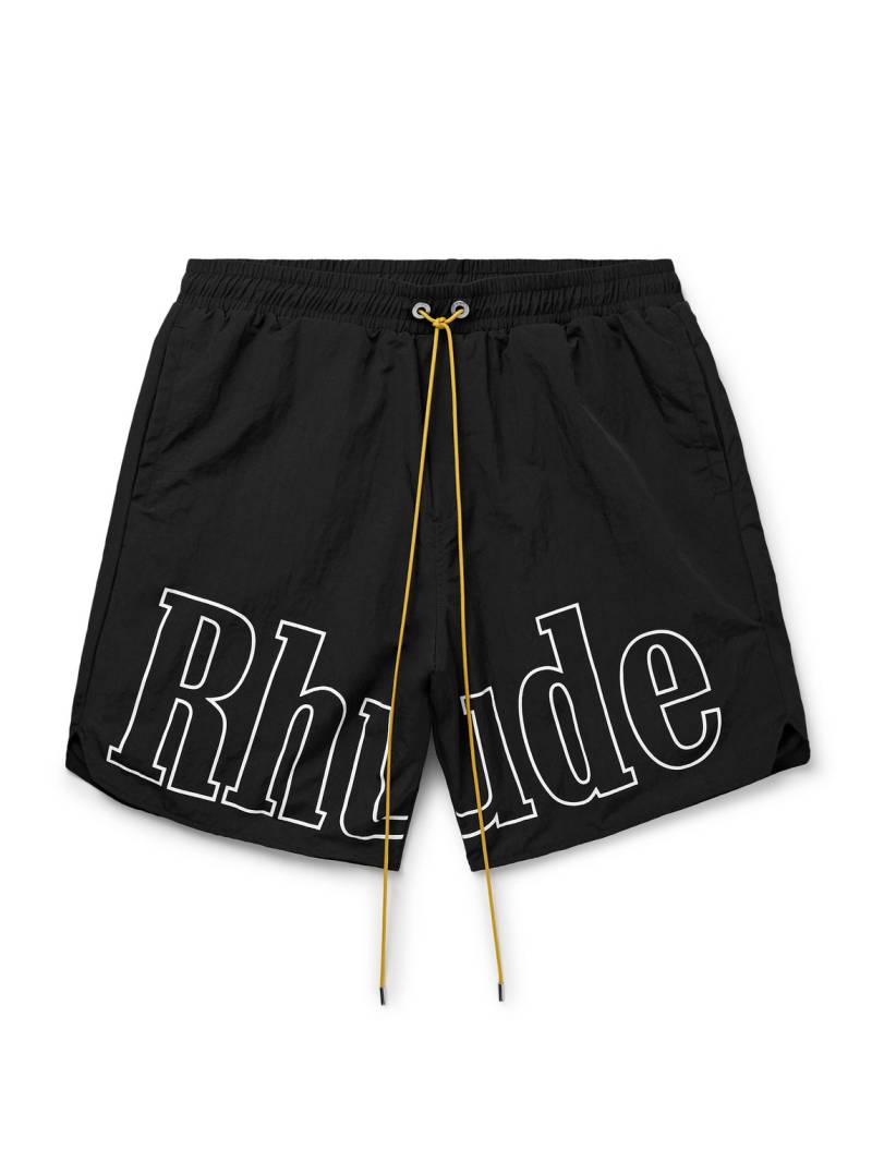 Rhude - Straight-Leg Logo-Print Nylon Drawstring Shorts - Men - Black - XXL Rhude - Straight-Leg Logo-Print Nylon Drawstring Shorts - Men - Black - XXL von Rhude