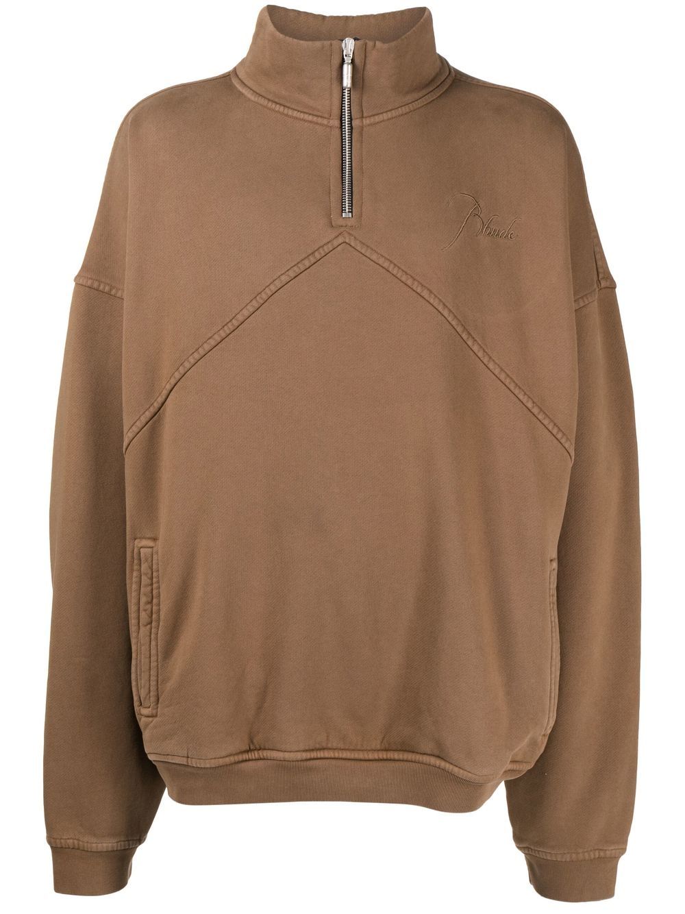 RHUDE Sweatshirt mit Logo-Stickerei - Braun von RHUDE