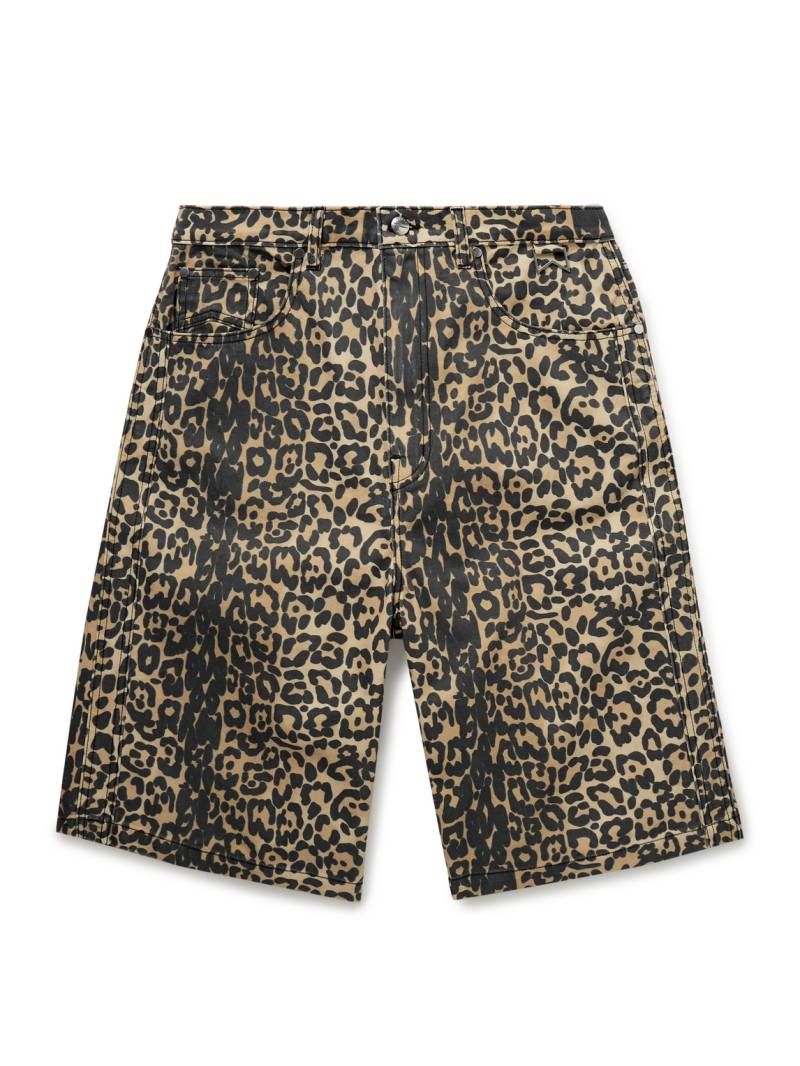 Rhude - Wide-Leg Leopard-Print Denim Shorts - Men - Black - M Rhude - Wide-Leg Leopard-Print Denim Shorts - Men - Black - M von Rhude