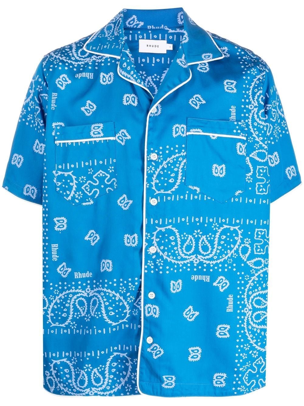 RHUDE Hemd mit Bandana-Print - Blau von RHUDE
