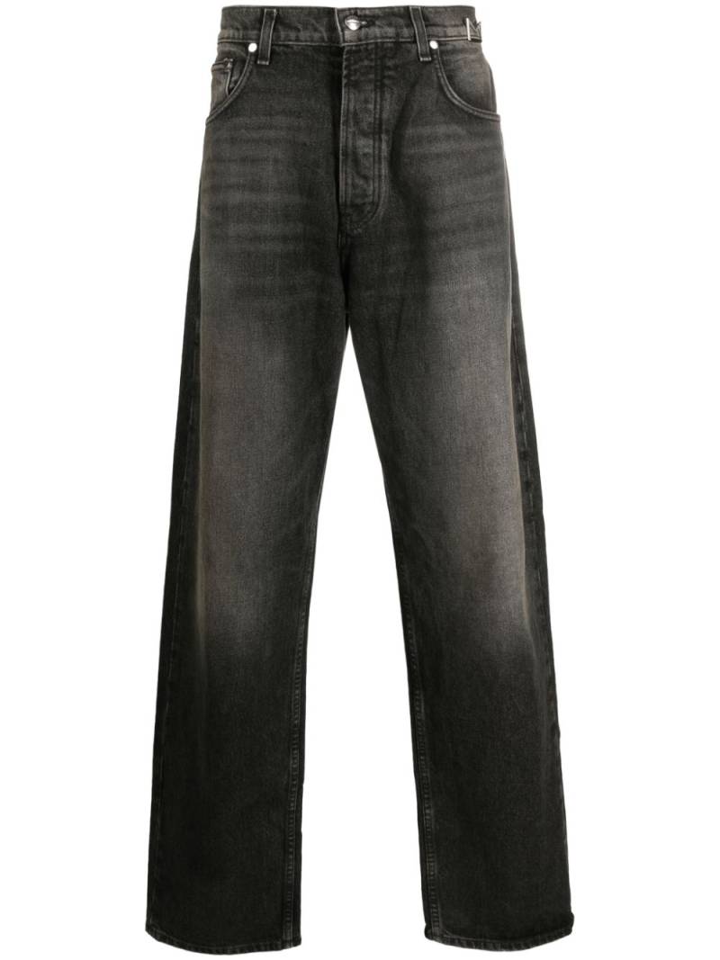 RHUDE Halbhohe Wide-Leg-Jeans - Schwarz von RHUDE