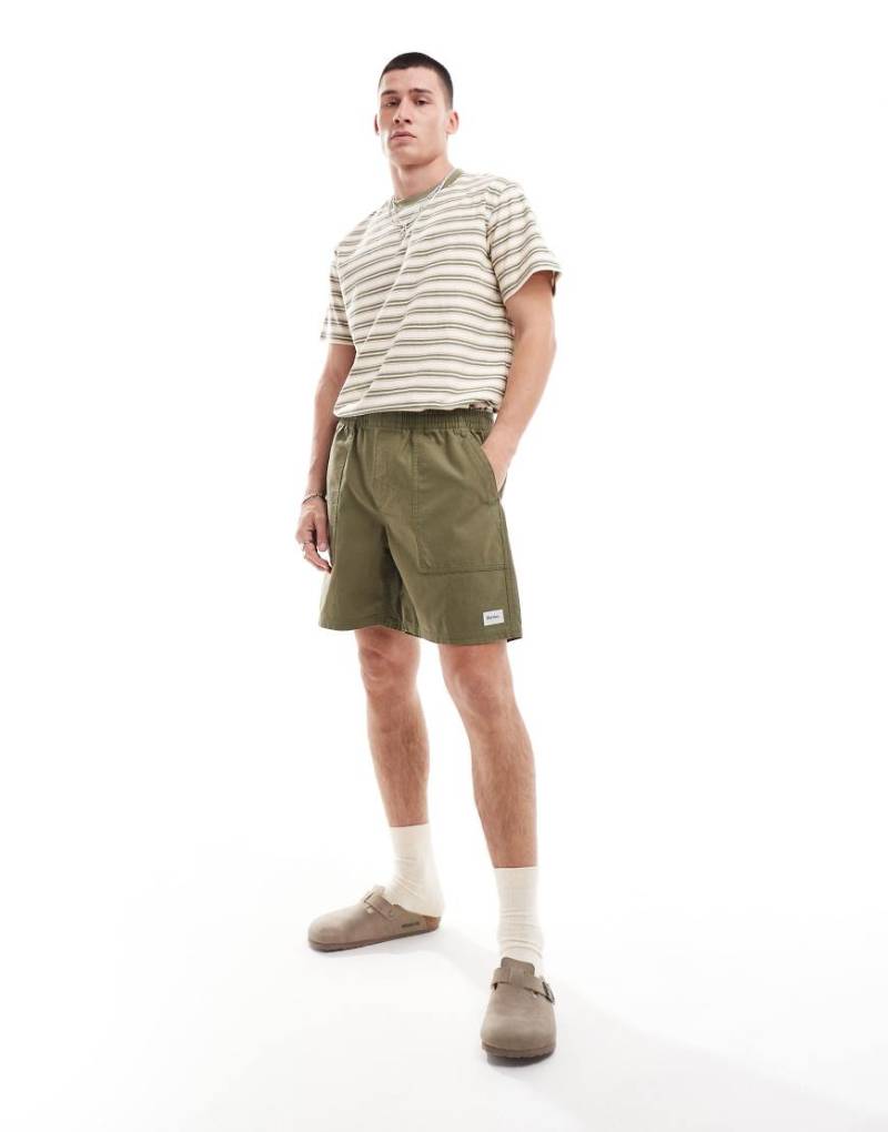 Rhythm - Mod - Fatigue-Jam-Strandshorts in Khakigrün von Rhythm