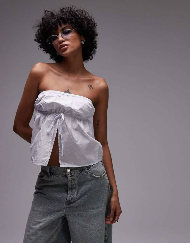 Rhythm - Posie - Trägerloses, gerafftes Oberteil in Weiß von Rhythm