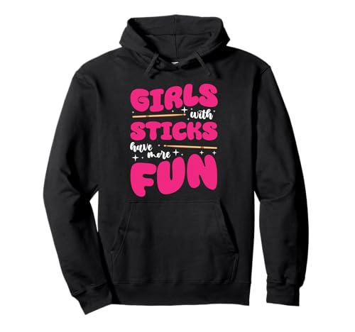 Lustiges Design für Mädchen mit Stöcken Pullover Hoodie von Rhythmic Vibes Design