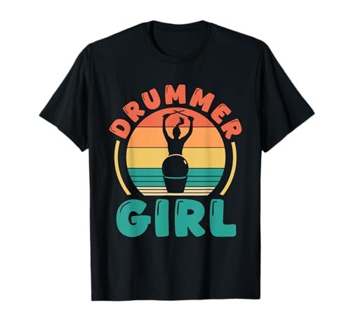 Retro-Drummer-Mädchen-Design T-Shirt Retro-Drummer-Mädchen-Design T-Shirt von Rhythmic Vibes