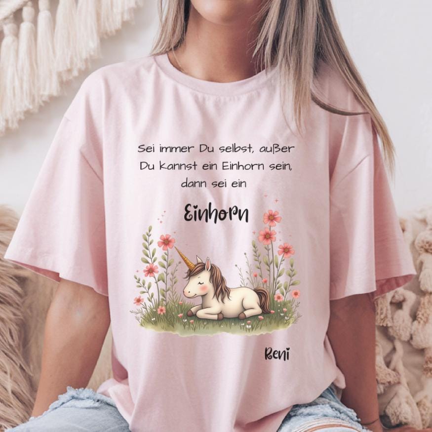 Personalisiertes Schlafshirt Damen, Damen Nachthemd, Einhorn Geschenke, T Shirt, Geschenk Beste Freundin, Shirt von RiDanielleKreativ