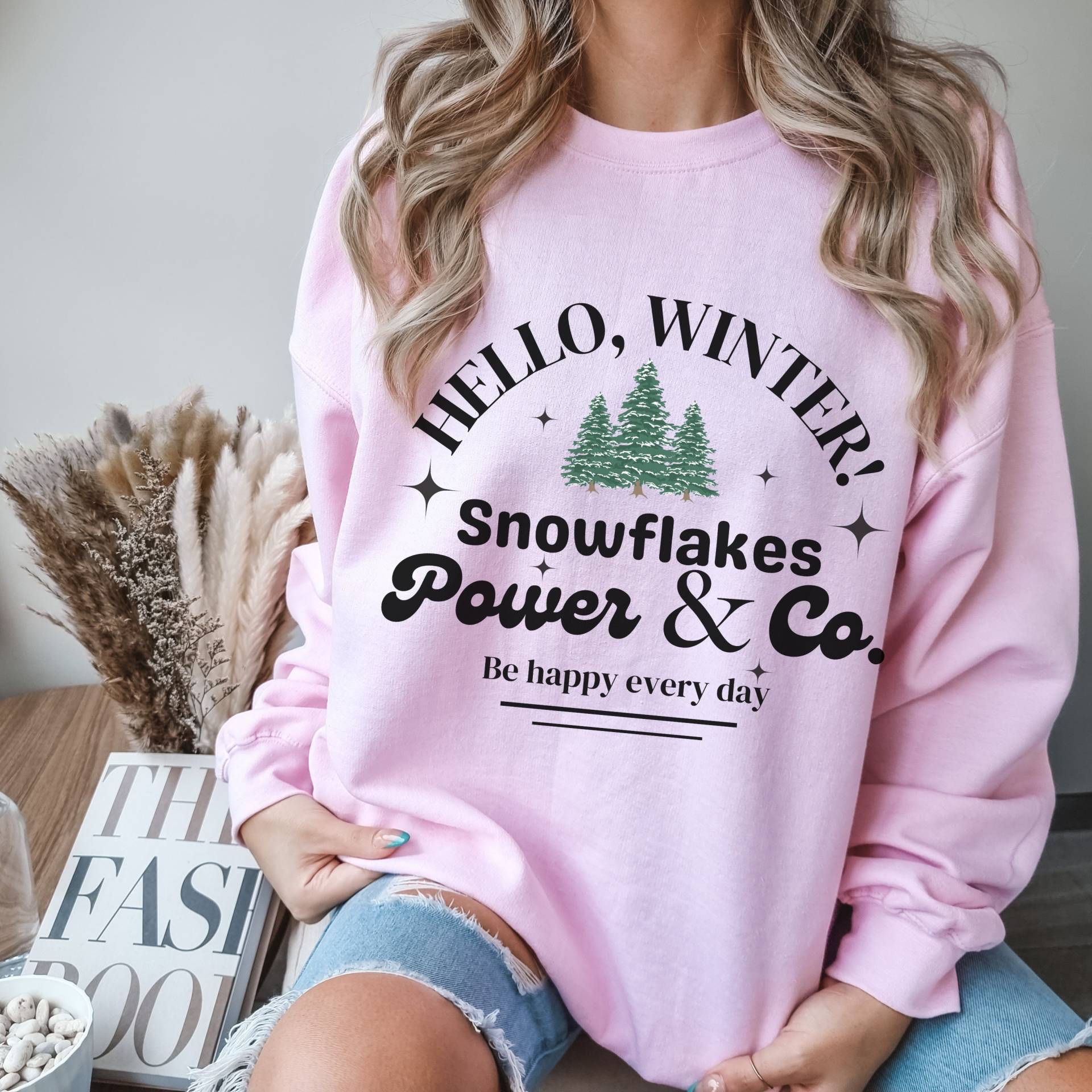 Winter Pullover Damen, Geschenkideen Winter, Sweater Sweatshirt Herren, Rosa Geburtstag Mama, Geschenke Für Mama von RiDanielleKreativ