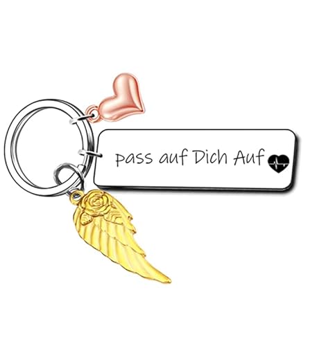 RiTeDei Schlüsselanhänger Auto für Männer & Frauen Pass auf dich auf geschenke für Führerschein Geburtstag Weihnachten Frauen Freundin Mama Tochter von RiTeDei
