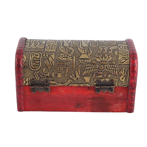 RiToEasysports Holzschmuck Aufbewahrungsbox Eleganter Europäischer Stil Zarter Organisator für Armband -Ohrringe Wohnkultur (Kleine Trompete mit Passwortsperrung) von RiToEasysports
