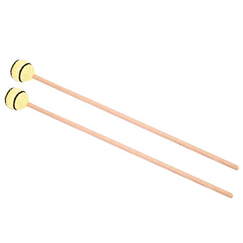 RiToEasysports Marimba Mallets Professionelles Percussion Smooth Griff 1 Paar für Professionelle Spieler, Musikinstrumentenzubehör für Bass -Percussion, Buch + Woll Acryl Gemischtes Wollgarn von RiToEasysports