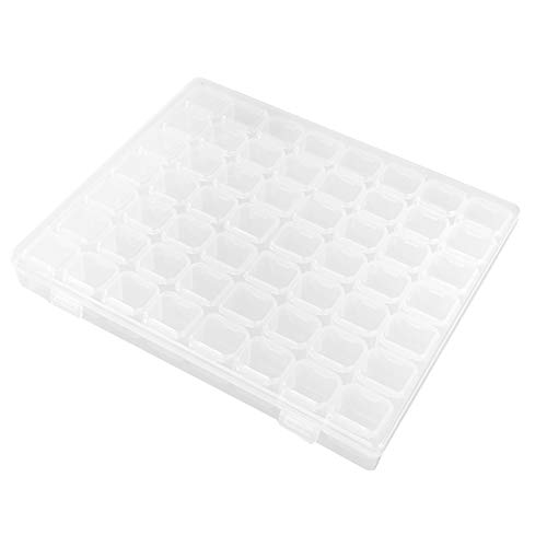 RiToEasysports Nagelkunstzubehördekorationen Schmuck Speicherorganisator Box mit Einstellbaren Netze für Make -up -Pillen, Transparenter Plastikbehälter für Frauen Mädchen von RiToEasysports