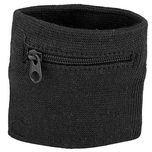 RiToEasysports Unisex Sports Wrist Wallet mit Reißverschluss für Schlüssel, Ausweis, Karten, Bargeld(Schwarz) Sportschutzausrüstung Sportausrüstung von RiToEasysports