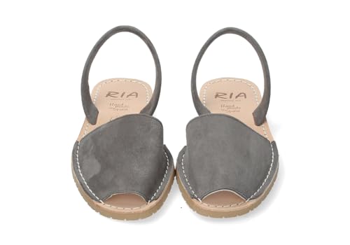 Ria - Damen - Sandalen - Rueda Caramelo - Ante Topo - 38 von Ria Menorca