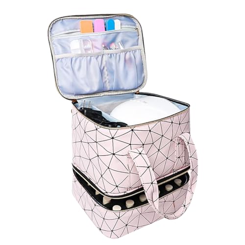 Nail Polish Organizer Case, Holds 30 Bottles Nail Polish Bag, Weight: 390g/9.65 * 8.27 * 10.24 Inches, Pu Leather Box Organizers Cases for Nails Tech and Manicure Tools von Riaisttd