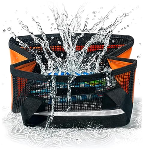 Riaisttd Ködersäckchen Zum Angeln | Tragbarer Mesh-Organizer mit Griff - Angel Köderbeutel,Für Salzwasser Süßwasser Flüsse Seen Teiche Tiefsee Outdoor Camping Roadtrip Urlaub von Riaisttd