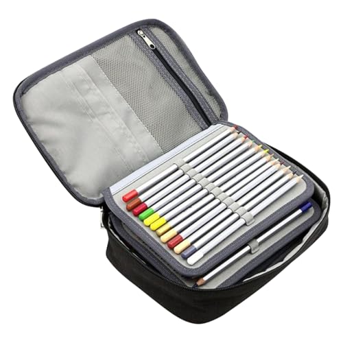 Riaisttd Pencil Case, 72-Slot Pencil Bag for School Supplies Organization, Zipper Pouch with Removable Dividers for Stationery Pen Crayon Marker Storage Student Kids Teacher 9.06 x 6.3 x 2.76 inches von Riaisttd