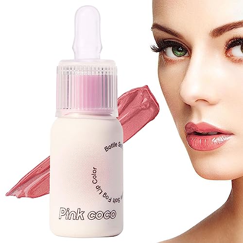 Aufpolsterndes Lippenöl,Feuchtigkeitsspendendes Mirror Glaze Lippenöl in Milchflaschenform - Lippenfleck, langanhaltender Lippenfüller für Mädchen und Frauen, Kosmetik-Lippen-Make-up Rianpesn von Rianpesn