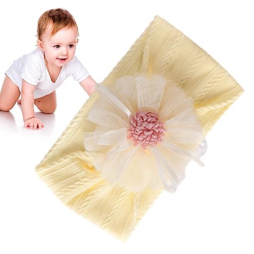 Baby Mädchen Haarschleifen Stirnbänder | Niedlicher 3D-Sonnenblumen-Haarschmuck für Neugeborene,Baby-Haarspangen, Netz-Stirnbänder für Mädchen, Neugeborenen-Stirnbänder für Mädchen Rianpesn von Rianpesn