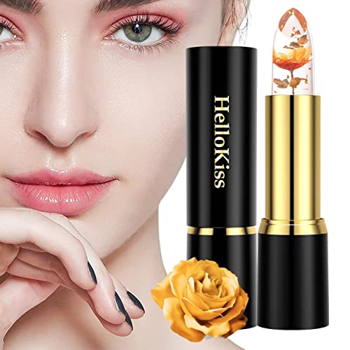 Blumengelee-Lippenstift - pH-Temperatur-Gelee-Lippenstift,Tragbarer pH-Temperatur-Gelee-Lippenbalsam, feuchtigkeitsspendender, getönter Lipgloss für Frauen, Mädchen, Geburtstagsgeschenke Rianpesn von Rianpesn