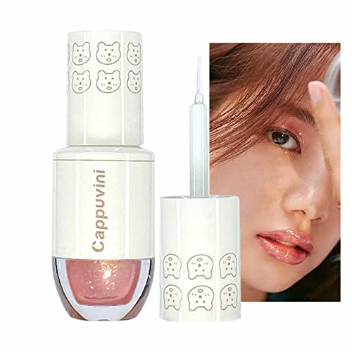 Bowling Liquid Eyeshadow Highlighter Seidenraupenstift | Bowling Glitter Lidschattenstift - 0,05 Unzen Glitzer-Lidschatten-Make-up, schimmernde Lidschatten-Flash-Pailletten für Mädchen und Rianpesn von Rianpesn